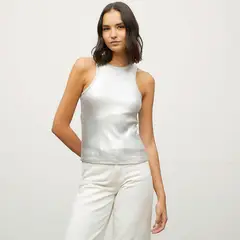 VERO MODA - Polera sin Mangas Metálizada Mujer