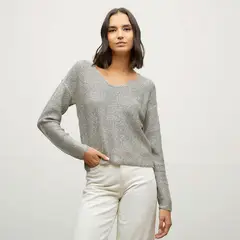 VERO MODA - Sweater Brillos Cuello en V Mujer