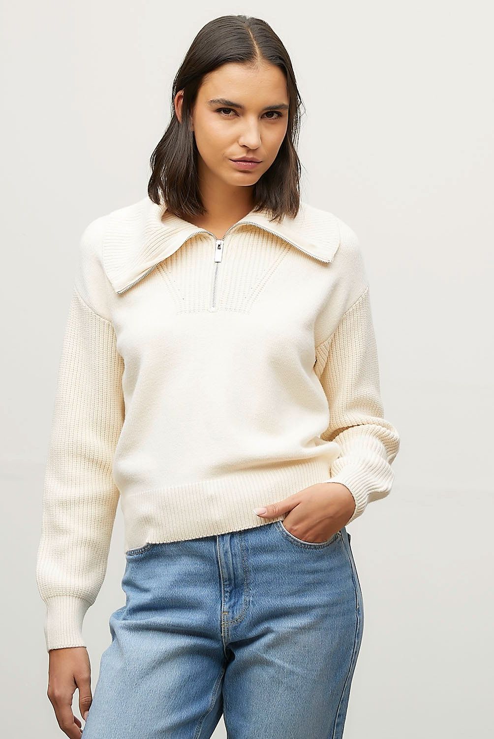 VERO MODA - Sweater Cuello Con Cierre Mujer Vero Moda