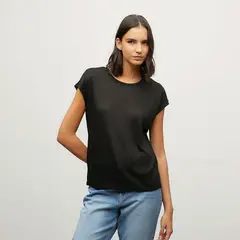 VERO MODA - Polera Manga Corta Cuello Redondo Mujer