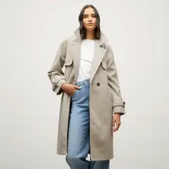 VERO MODA - Abrigo Trench Largo Mujer