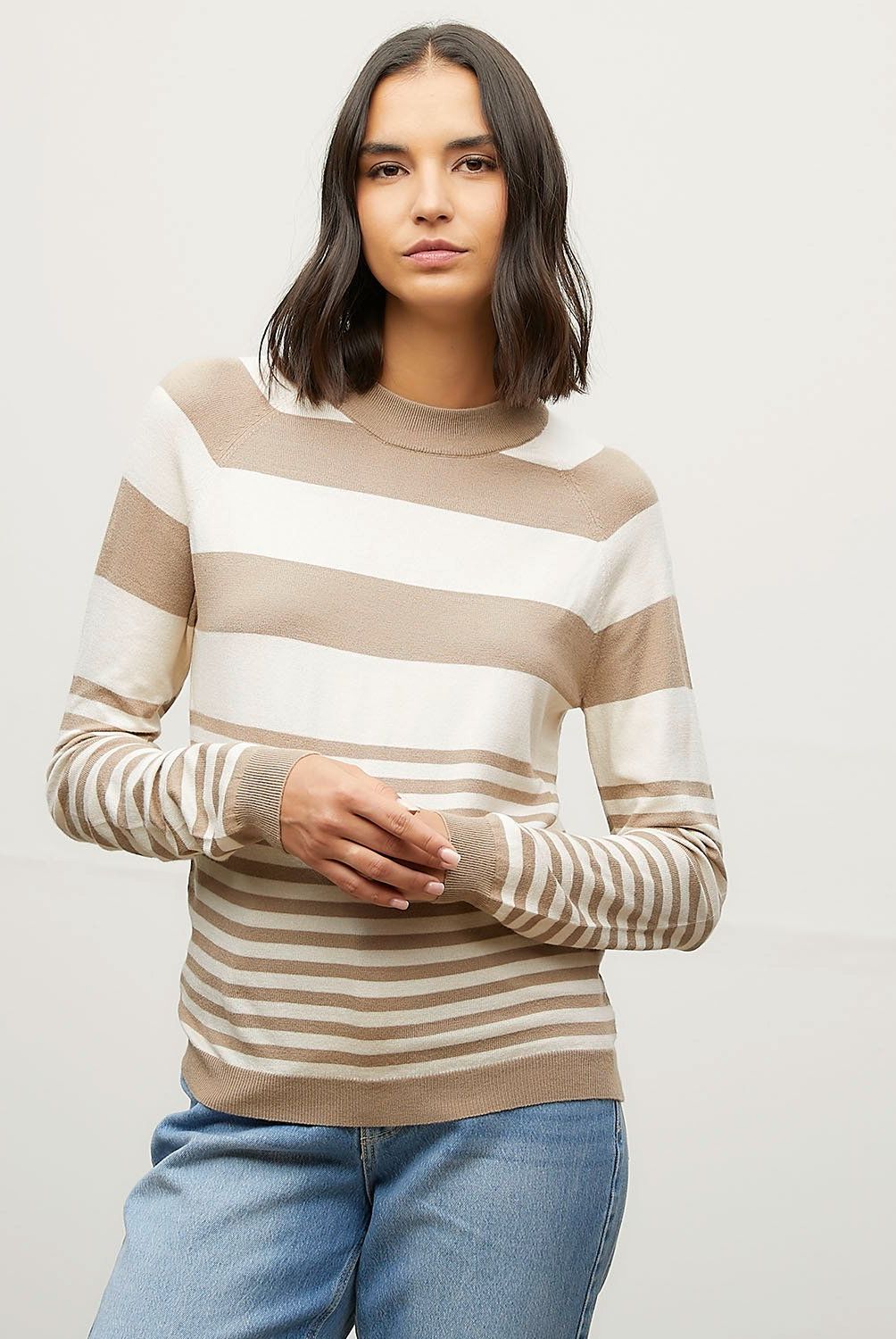 VERO MODA - Sweater Rayas Cuello Redondo Mujer Vero Moda
