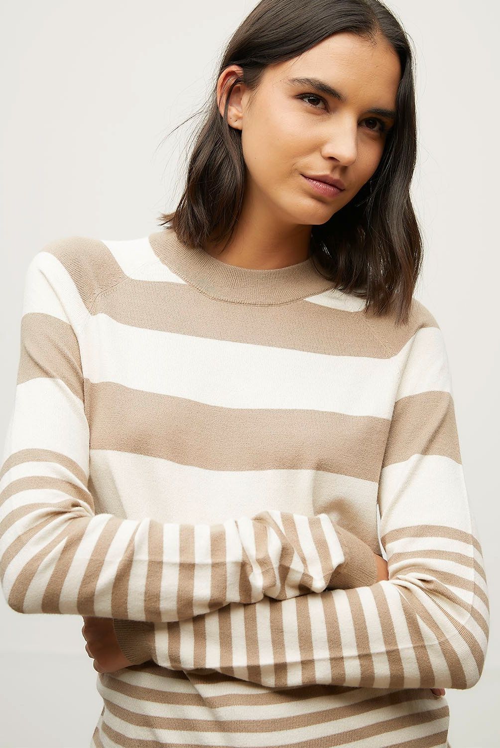 VERO MODA - Sweater Rayas Cuello Redondo Mujer Vero Moda