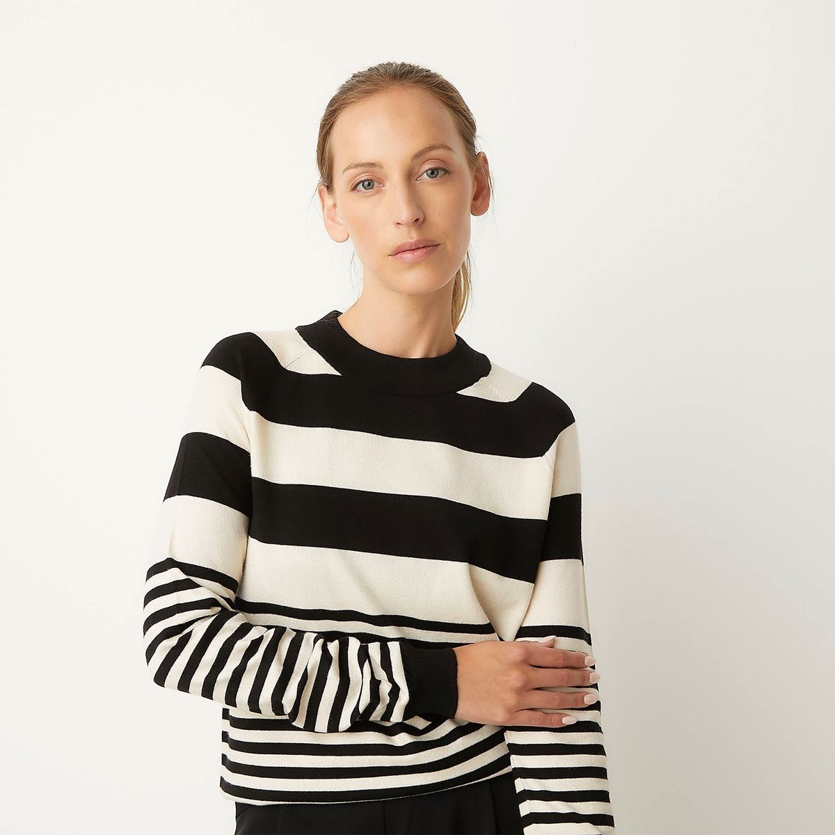 VERO MODA - Sweater Rayas Cuello Redondo Mujer Vero Moda