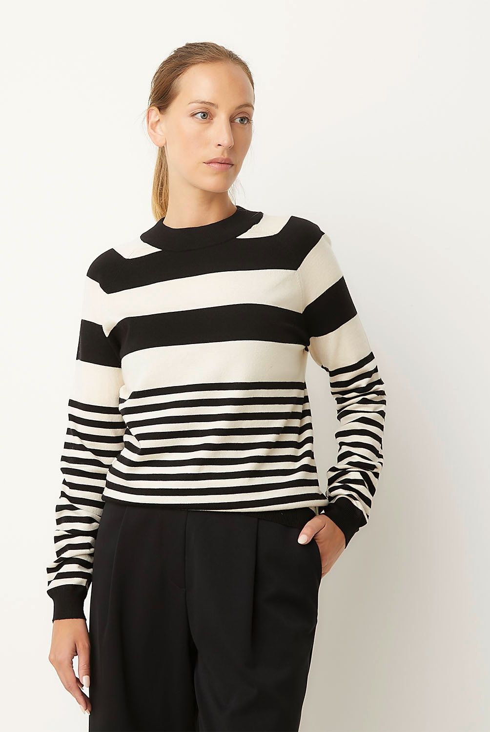VERO MODA - Sweater Rayas Cuello Redondo Mujer Vero Moda