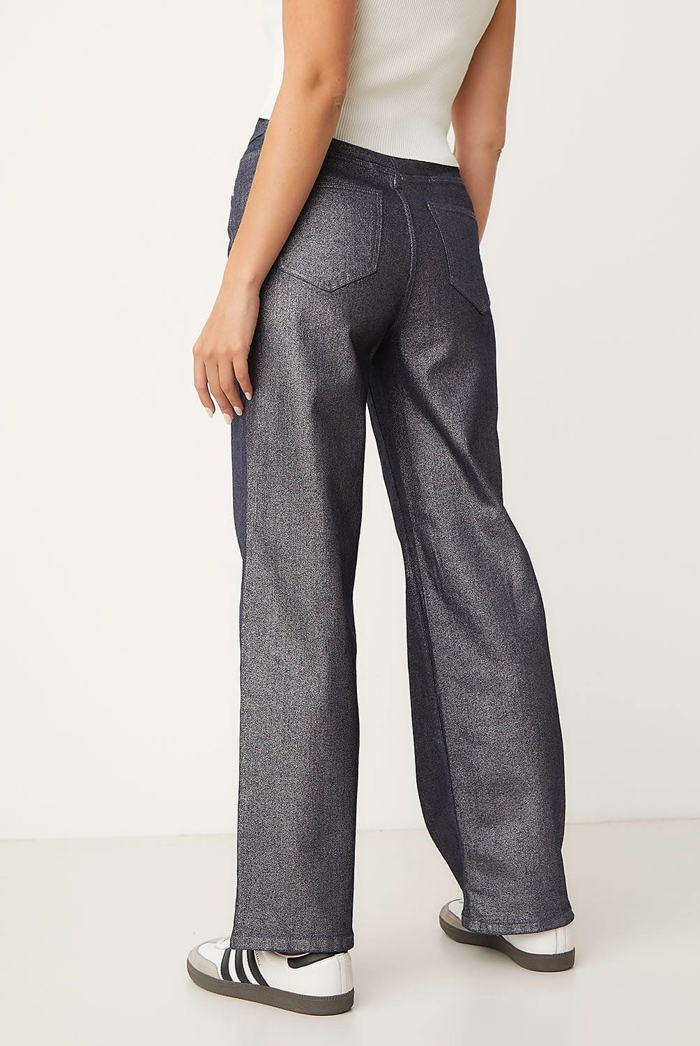 VERO MODA - Pantalón Wide Leg Metalizado Mujer Vero Moda