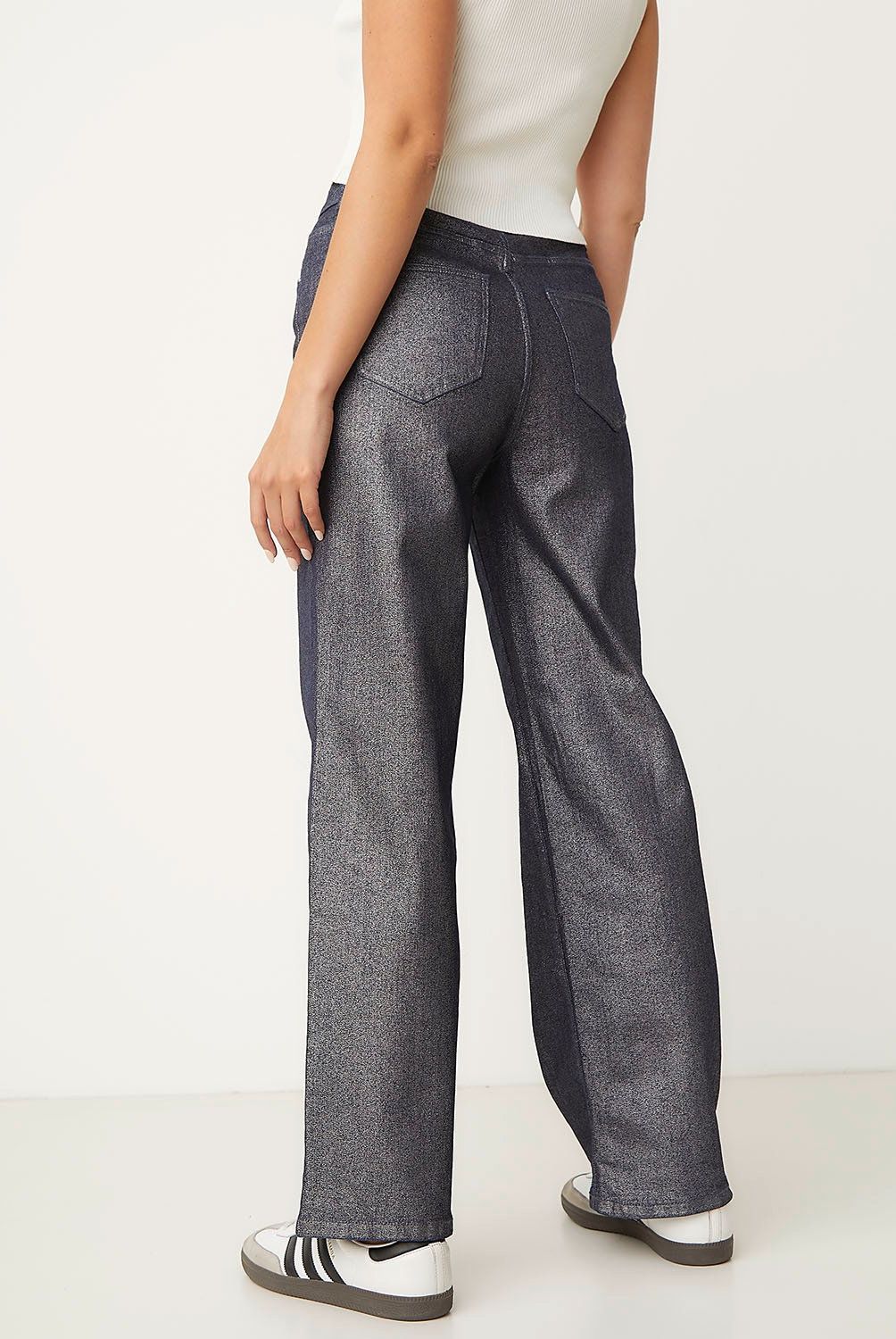 VERO MODA - Pantalón Wide Leg Metalizado Mujer Vero Moda