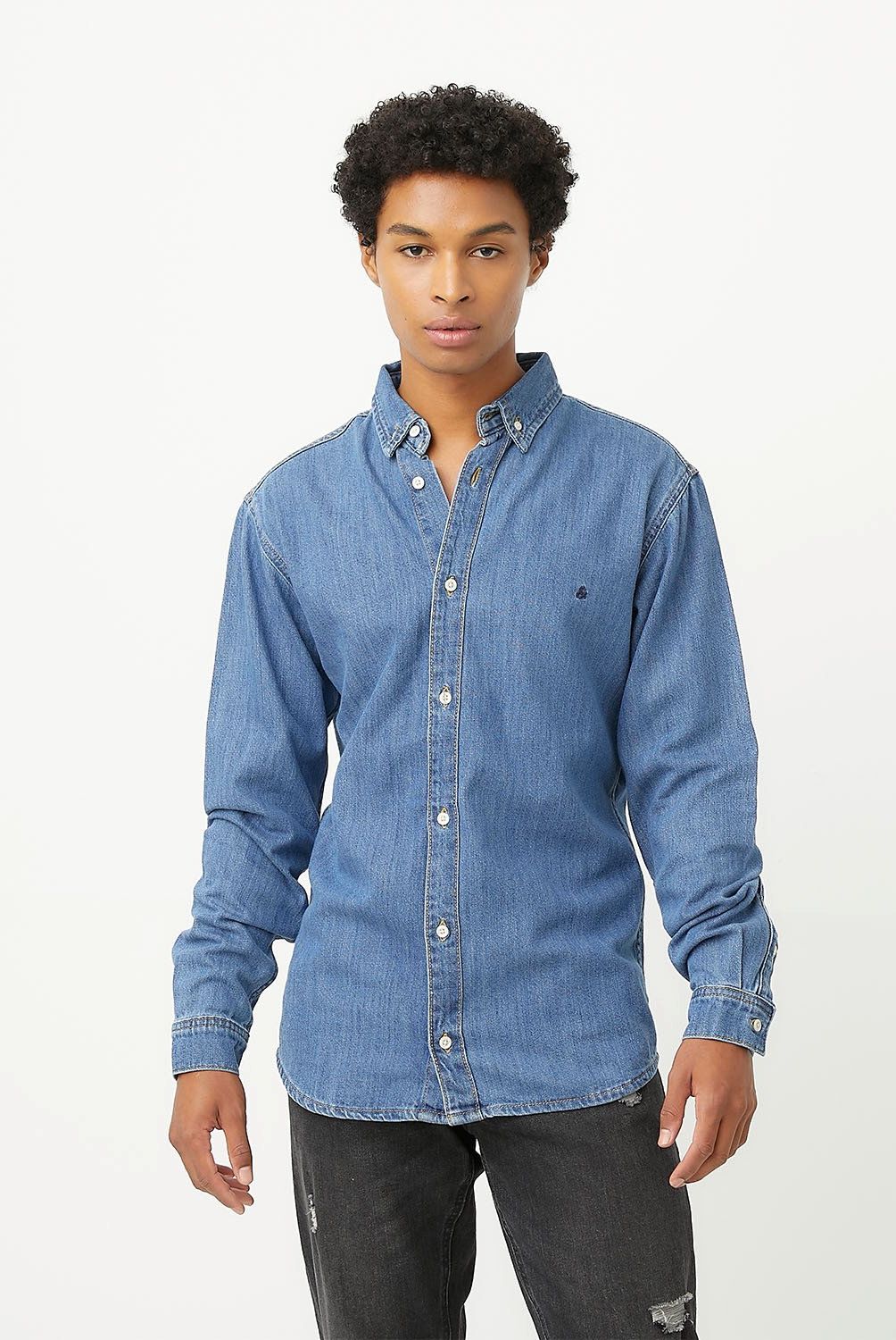 JACK&JONES - Camisa Manga Larga Denim Hombre Jack&Jones