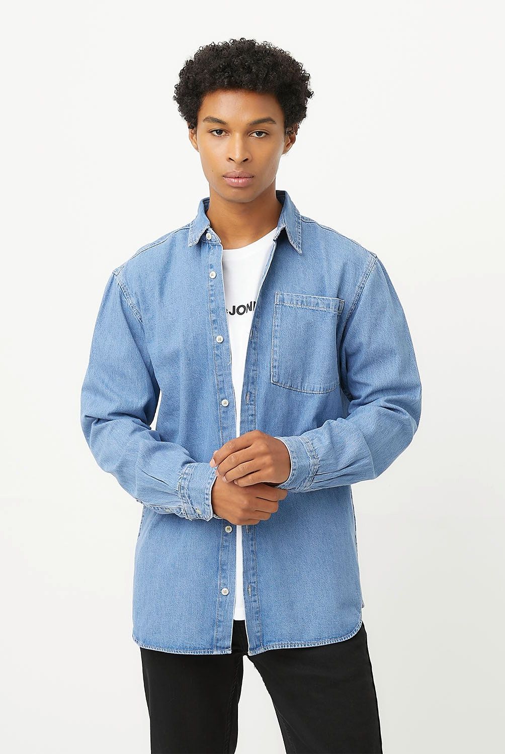 JACK&JONES - Camisa Manga Larga Denim Hombre Jack&Jones