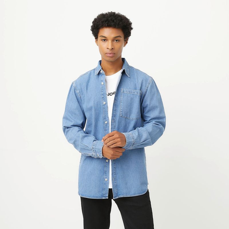 JACK&JONES - Camisa Manga Larga Denim Hombre Jack&Jones