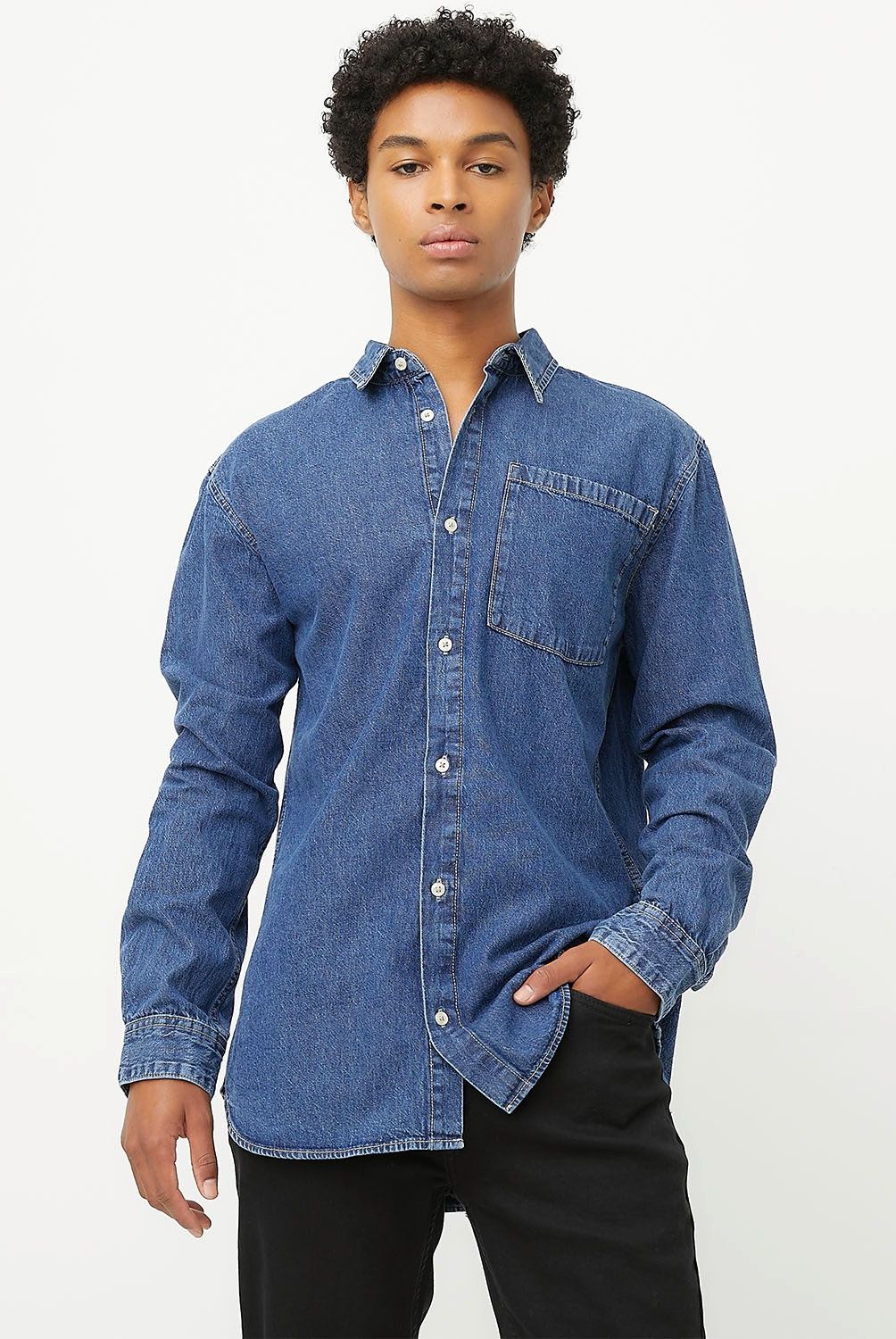 JACK&JONES - Camisa Manga Larga Denim Hombre Jack&Jones