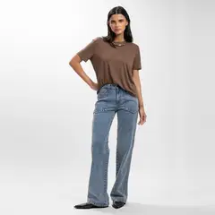 LOLITA LPK - Jeans Recto Tiro Alto Ame Ice Mujer