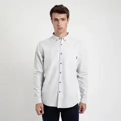FROENS - Camisa Manga Larga Lino Hombre