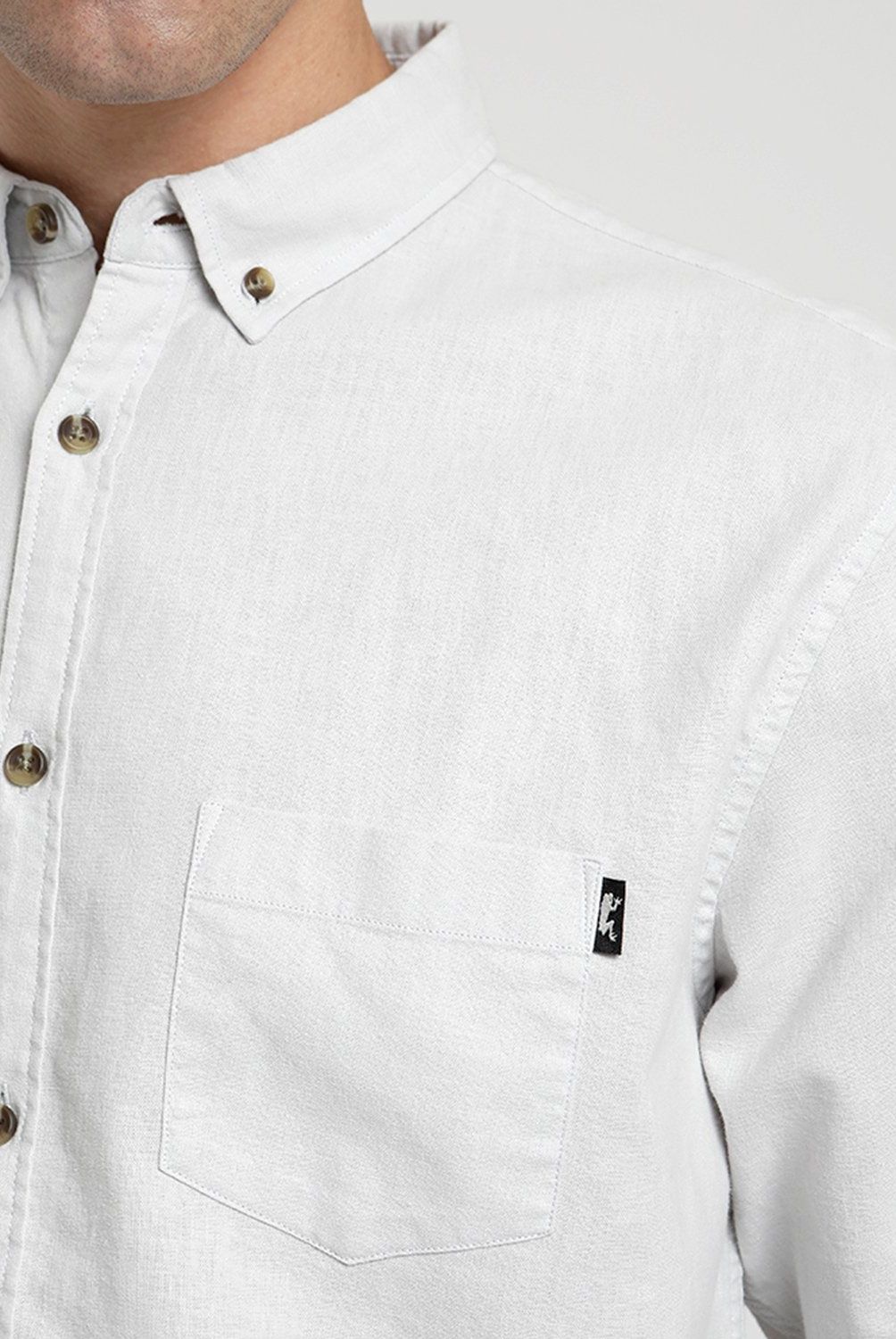 FROENS - Camisa Manga Larga Lino Hombre Froens