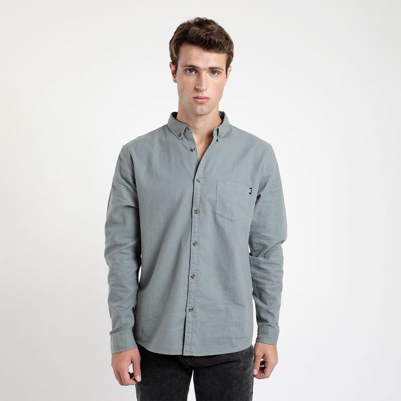 FROENS - Camisa Manga Larga Lino Hombre Froens