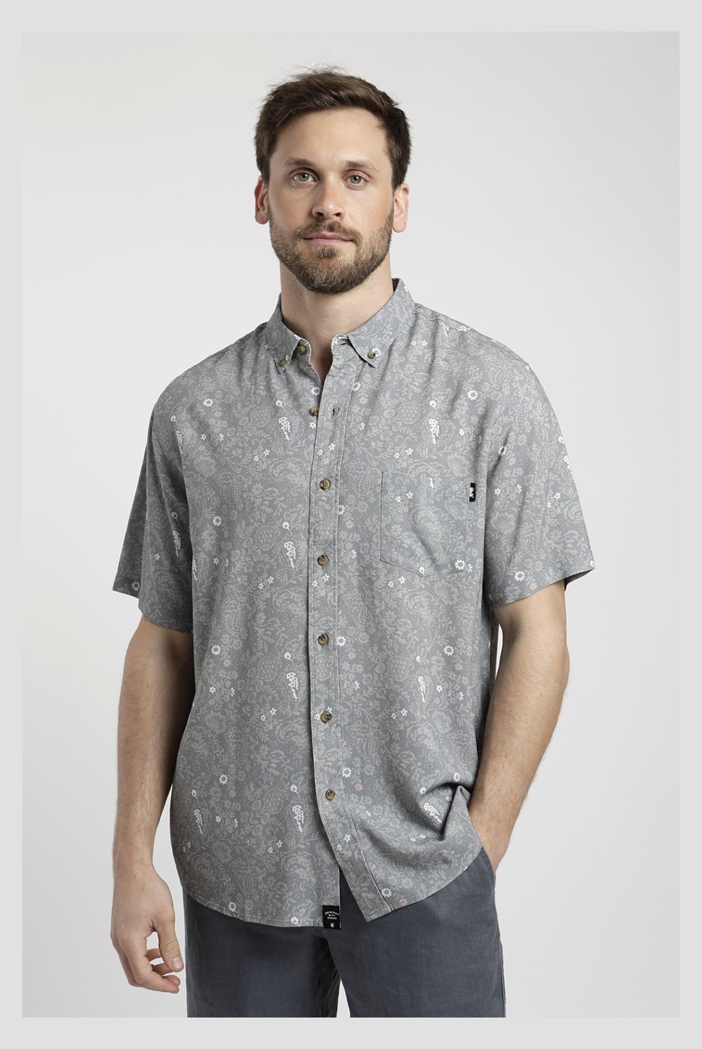 FROENS - Camisa Manga Corta Viscosa Hombre Froens