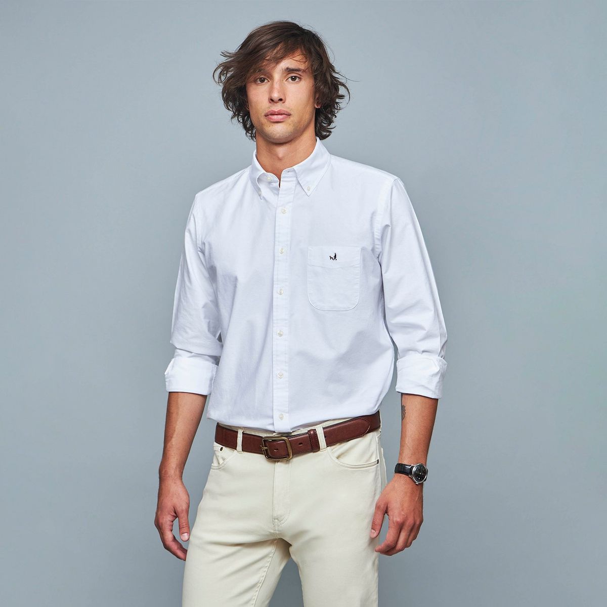 SAVILLE ROW - Camisa Manga Larga Oxford Hombre Saville Row