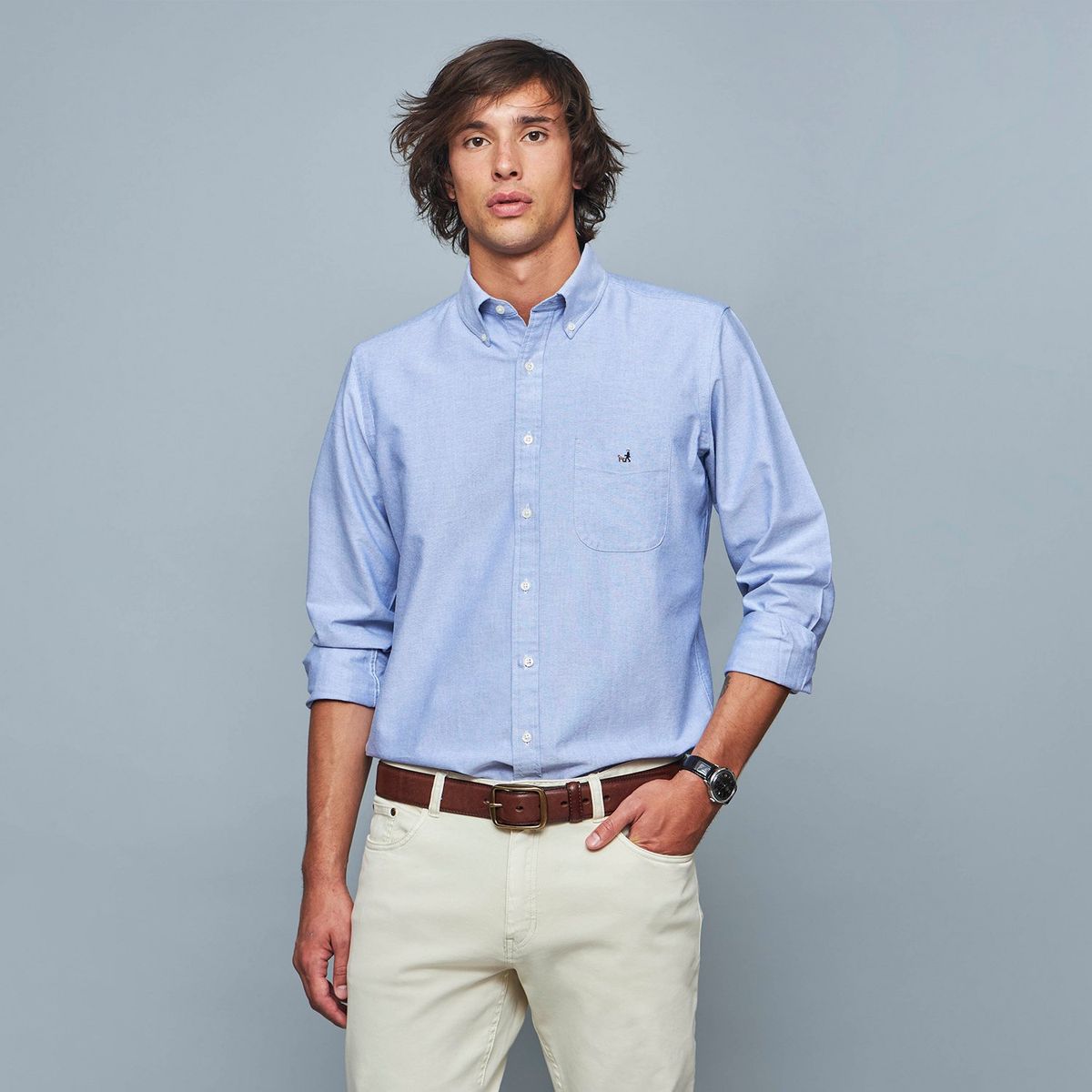 SAVILLE ROW - Camisa Manga Larga Oxford Hombre Saville Row