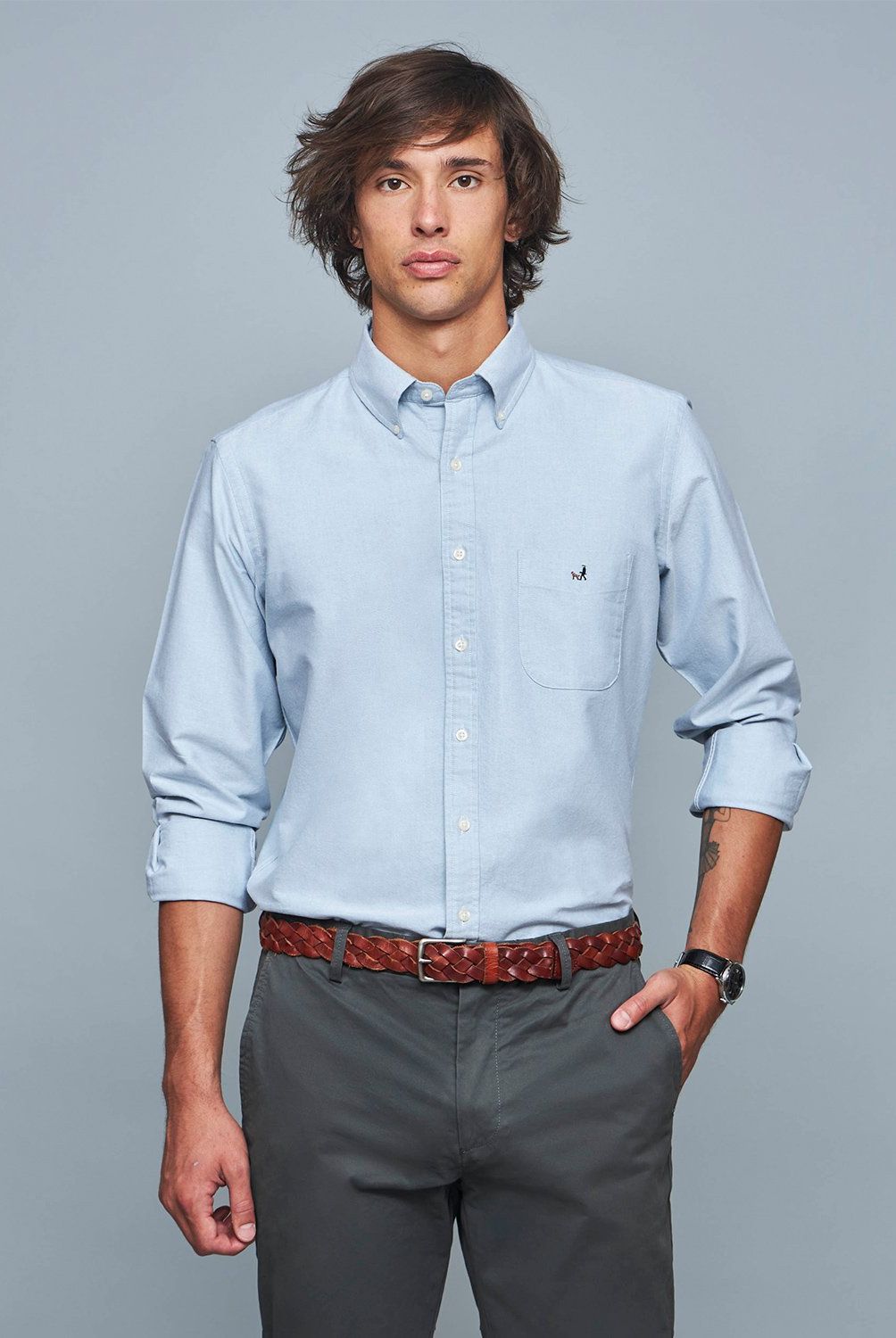 SAVILLE ROW - Camisa Manga Corta Oxford Hombre Saville Row