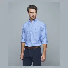 SAVILLE ROW - Camisa Manga Corta Oxford Raya Hombre