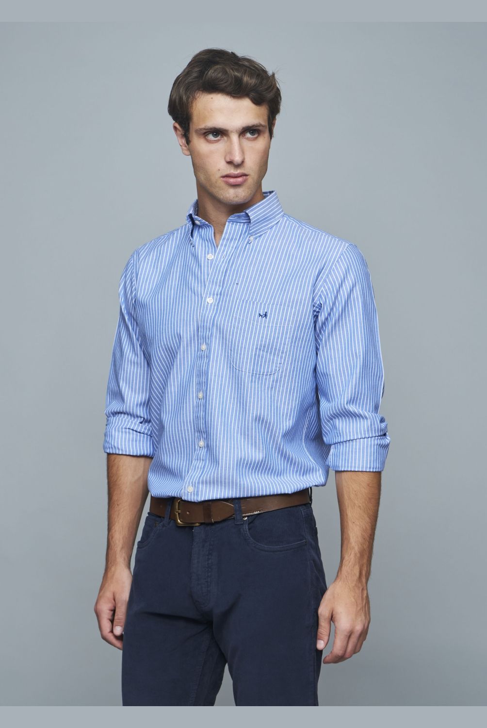 SAVILLE ROW - Camisa Manga Corta Oxford Raya Hombre Saville Row