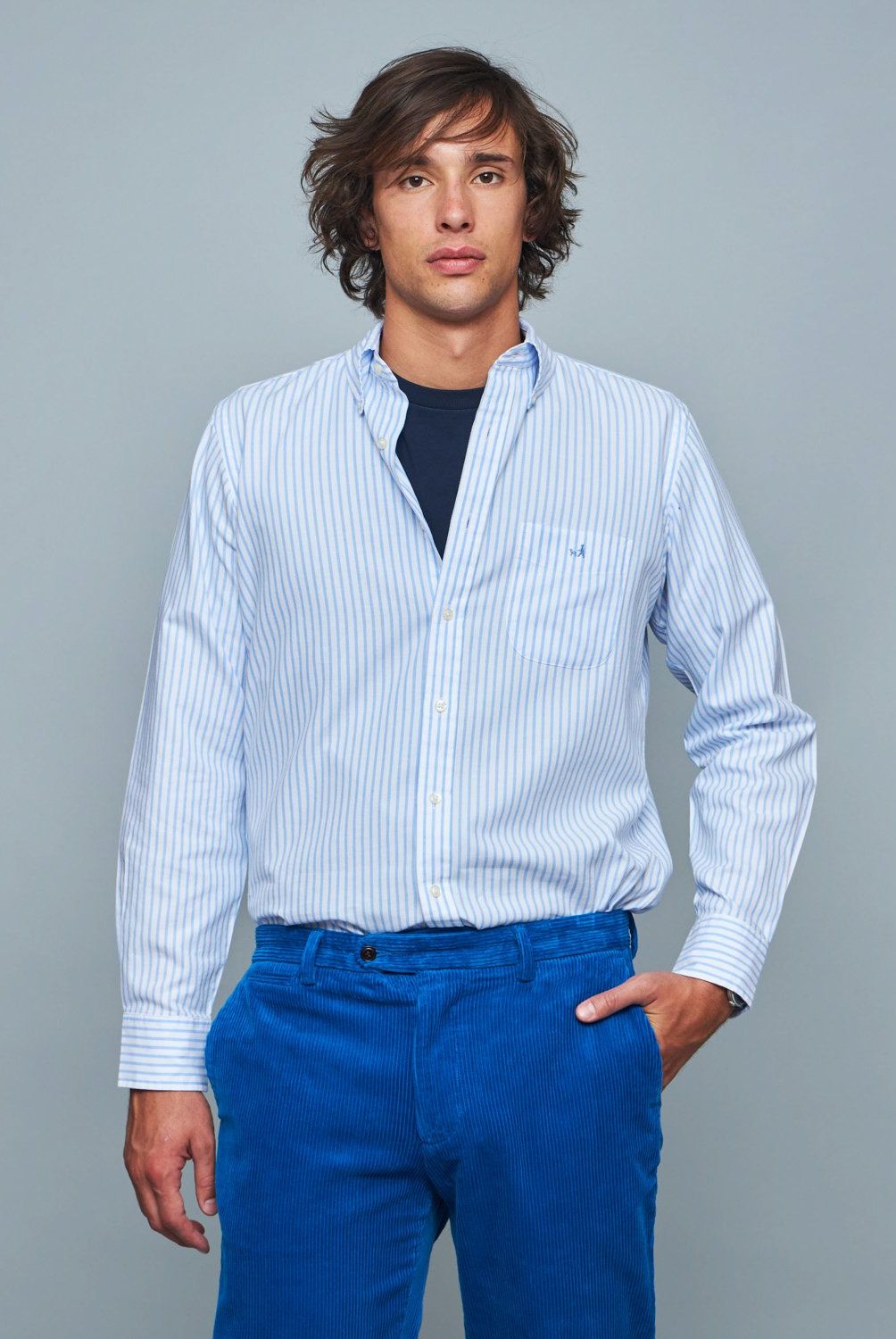 SAVILLE ROW - Camisa Manga Corta Oxford Raya Hombre Saville Row