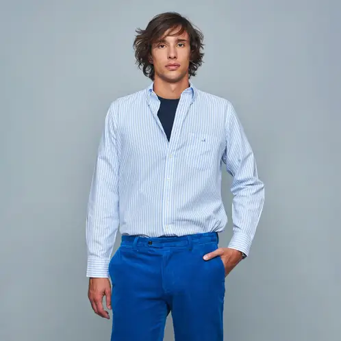 SAVILLE ROW - Camisa Manga Larga Oxford Raya Hombre