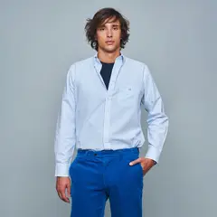 SAVILLE ROW - Camisa Manga Corta Oxford Raya Hombre