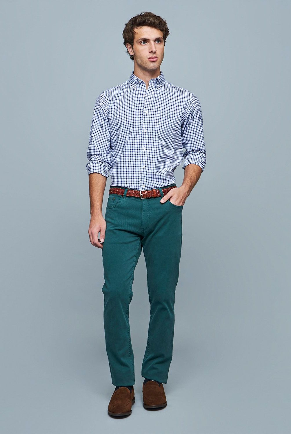 SAVILLE ROW - Camisa Manga Corta Oxford Cuadro Hombre Saville Row