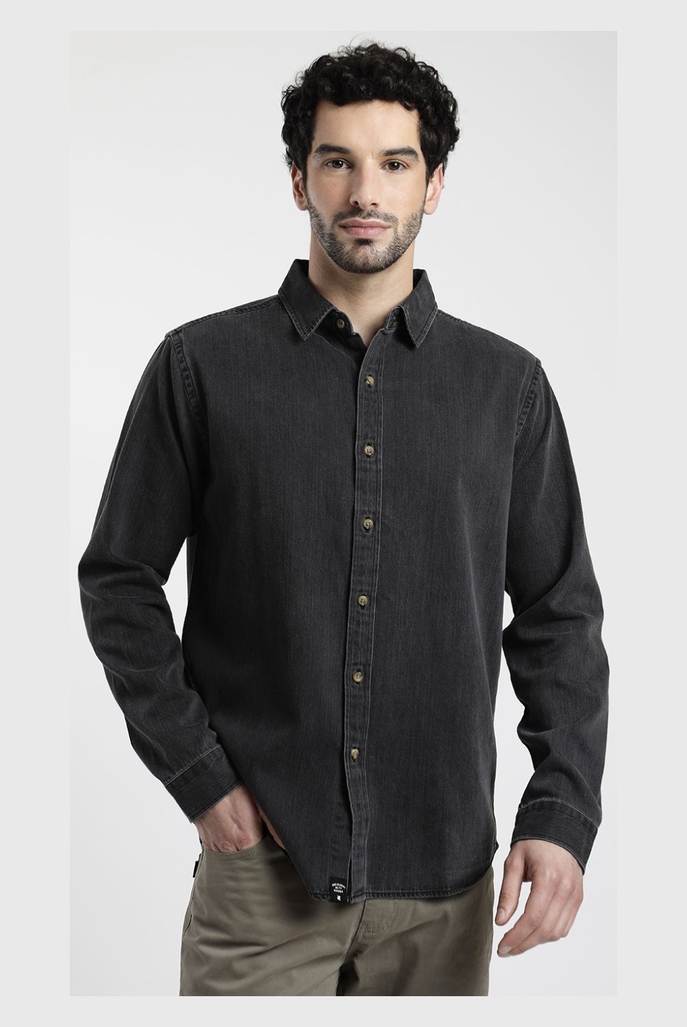FROENS - Camisa Manga Larga Algodón Orgánico Hombre Froens