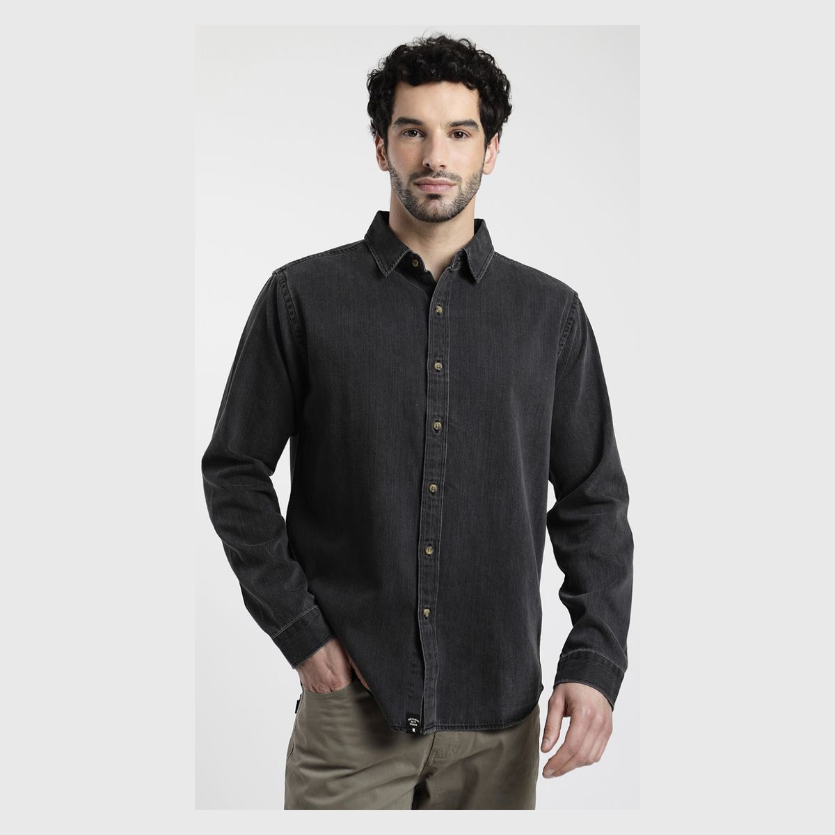 FROENS - Camisa Manga Larga Algodón Orgánico Hombre Froens