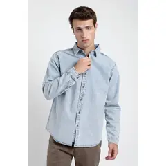 FROENS - Camisa Manga Larga Algodón Orgánico Hombre