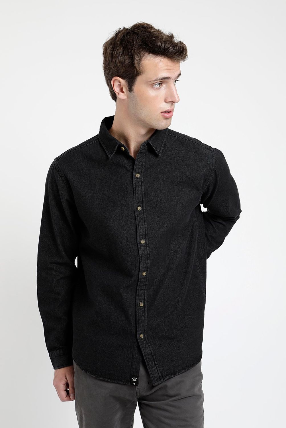 FROENS - Camisa Manga Larga Algodón Orgánico Hombre Froens