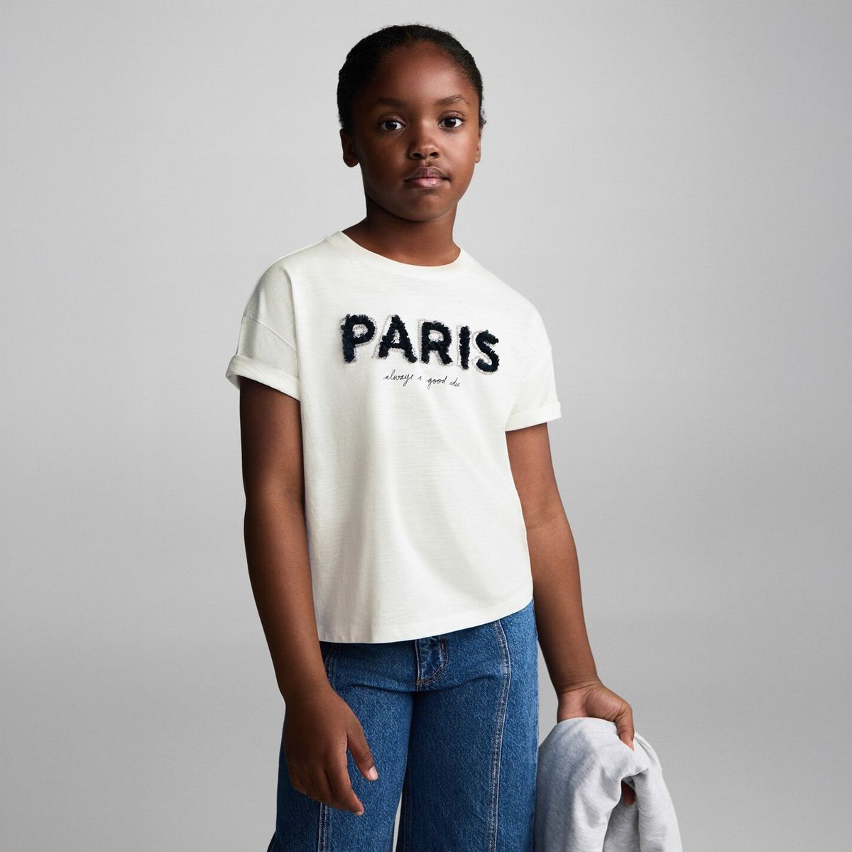 MANGO KIDS - Polera con Estampado de Cuentas Niña Mango Kids