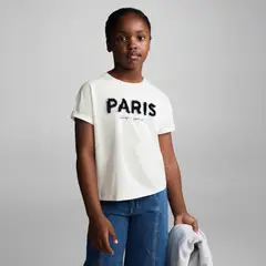 MANGO KIDS - Polera con Estampado de Cuentas Niña