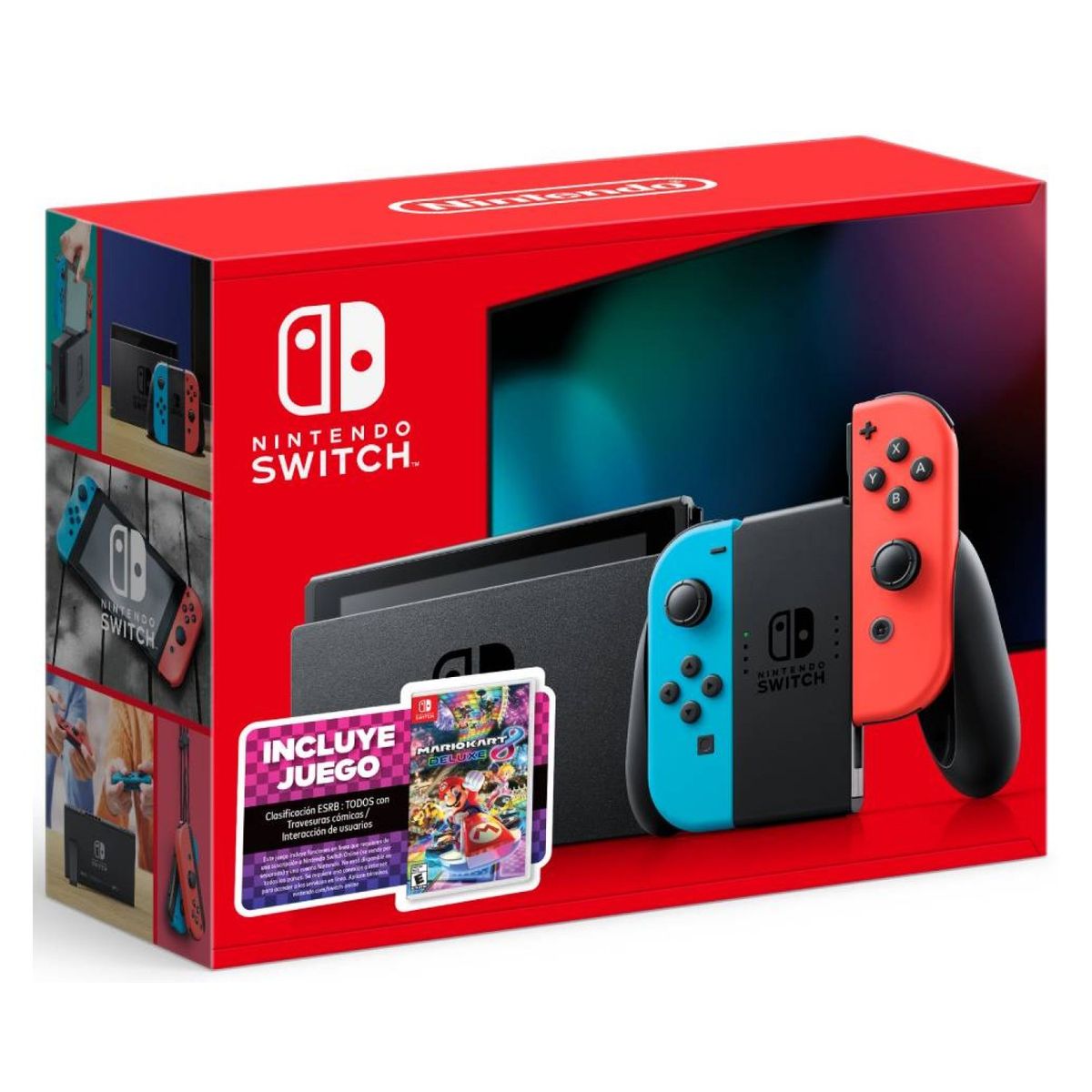 NINTENDO - Consola Nintendo Switch 1 1 Neon With Mk8