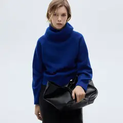 MANGO - Sweater Punto Cuello Vuelto Mujer