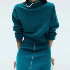 MANGO - Sweater Punto Cuello Perkins Mujer