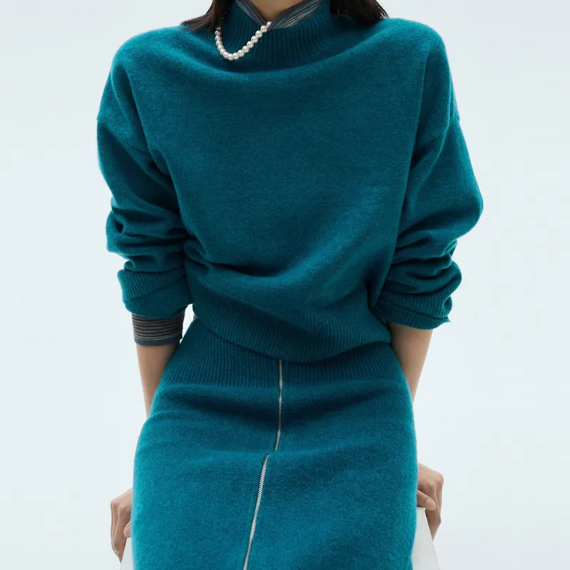 MANGO - Sweater Punto Cuello Perkins Mujer Mango
