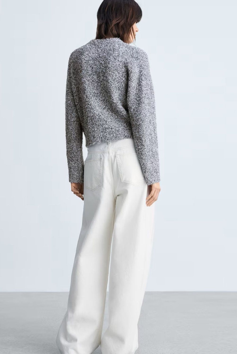 MANGO - Sweater Bouclé Cuello Redondo Mujer Mango