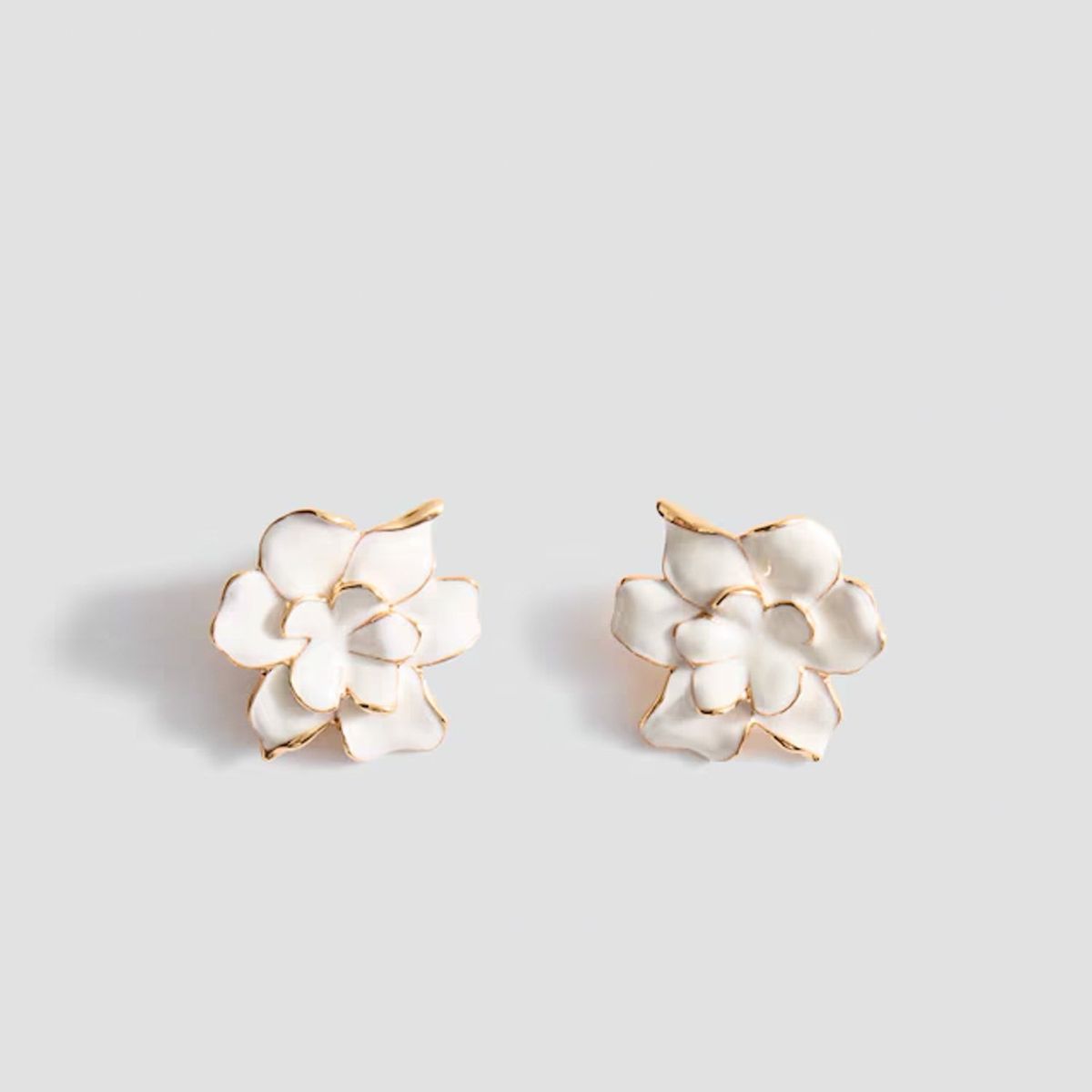 MANGO - Aros Doble Flor Mujer Mango