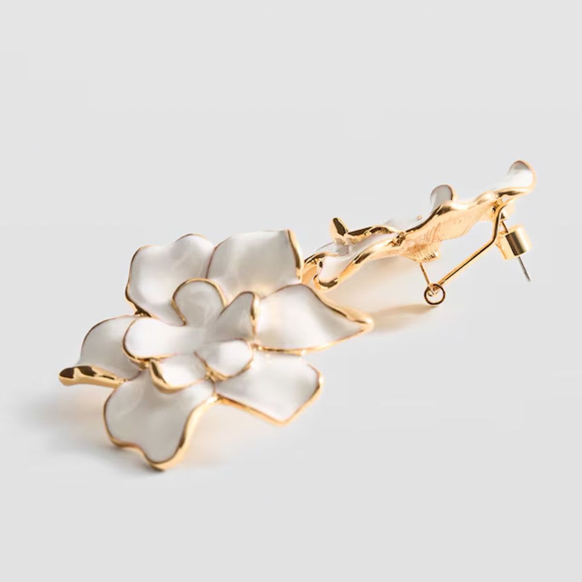 MANGO - Aros Doble Flor Mujer Mango