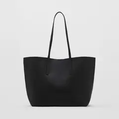 MANGO - Bolso Shopper Efecto Abatanado Mujer