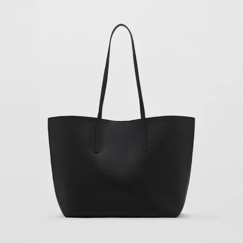 MANGO - Bolso Shopper Efecto Abatanado Mujer