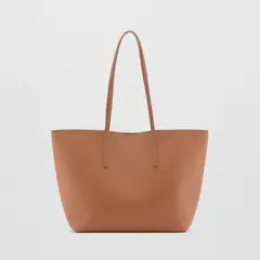 MANGO - Bolso Shopper Efecto Abatanado Mujer