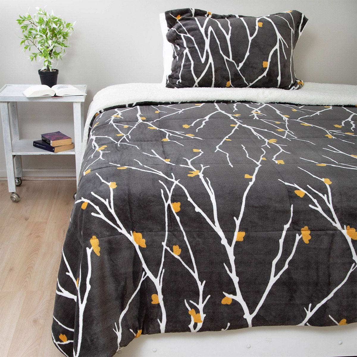 DORAL - Cubrecama Sherpa Clásico Estampado Doral