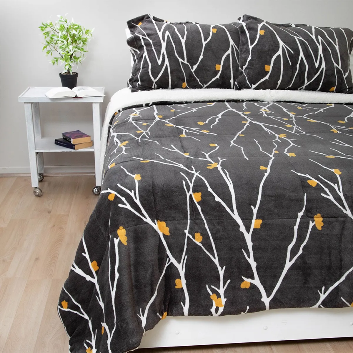 DORAL - Cubrecama Sherpa Clásico Estampado Doral