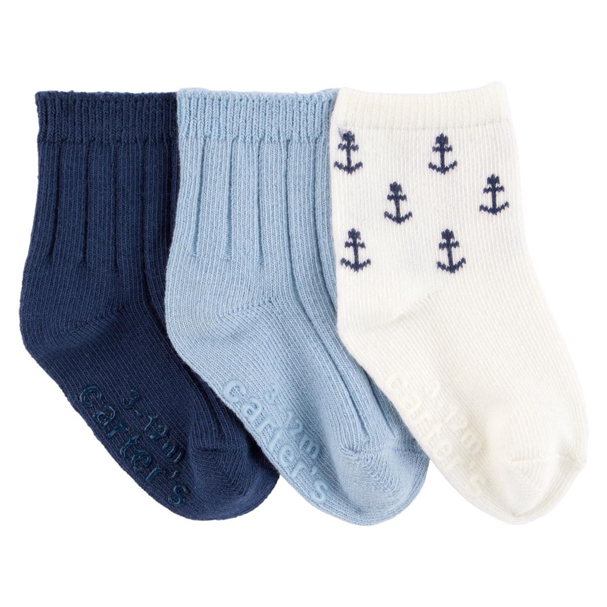 CARTER&#x27;S - Pack 3 Pares Calcetines Algodón Bebé Niño Carter&#x27;s