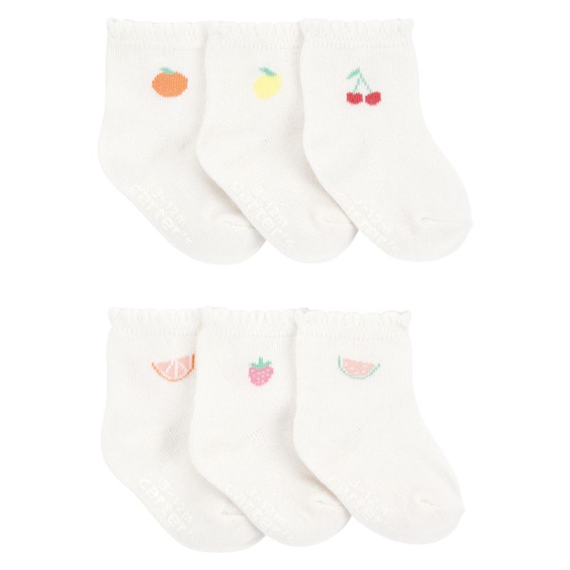 CARTER'S - Pack 6 Pares Calcetines Algodón Bebé Niña Carter's