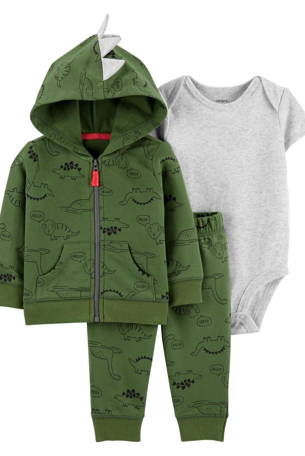 CARTER'S - Conjunto 3 piezas Poleron, Pantalón Buzo y Body Bebé Niño Carter's